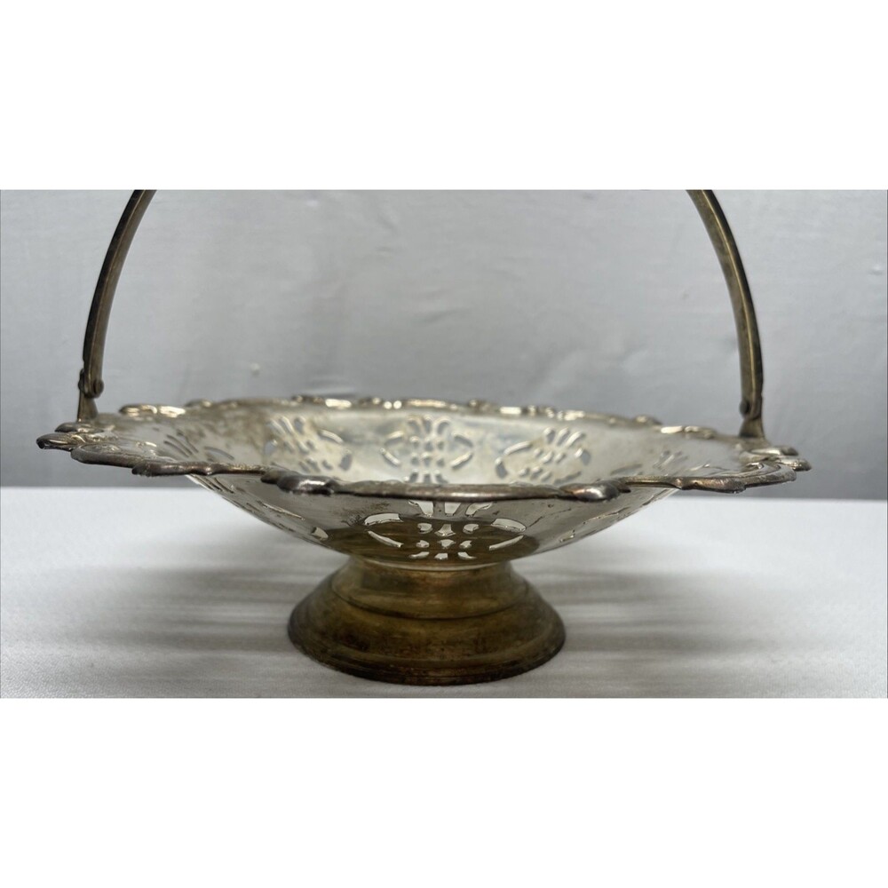 Vintage International Silver Co. Lovelace Pedestal Plated Brides Basket Dish 11" - Picture 2 of 11